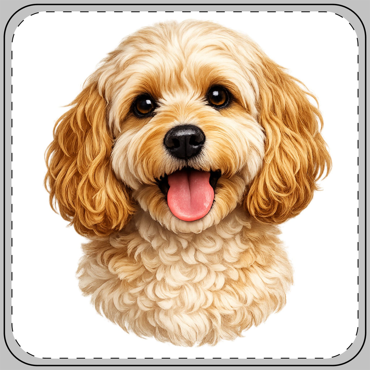 Cockapoo Coaster | Dog Lover Home Gift | Ceramic Coaster for Cockapoo Owners
