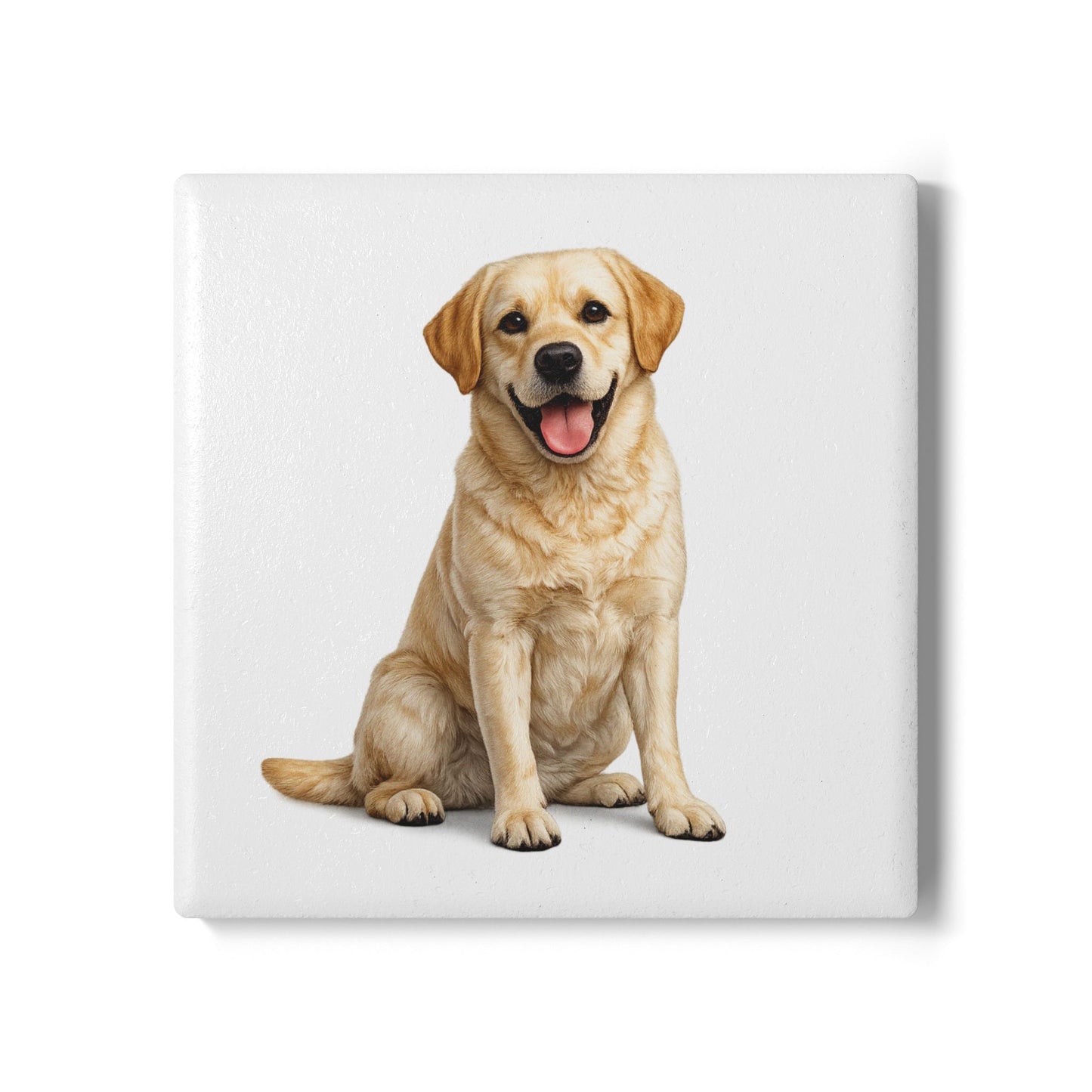 Labrador Coaster | Yellow Black Chocolate Lab Gift | Ceramic Dog Coaster UK