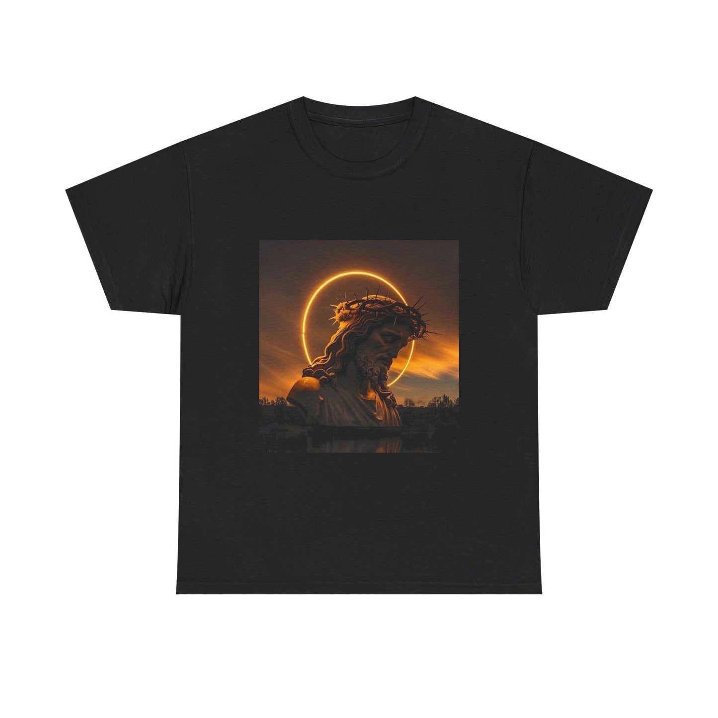 Jesus Sunset Graphic Tee — Jesus with Halo Sunset Tee
