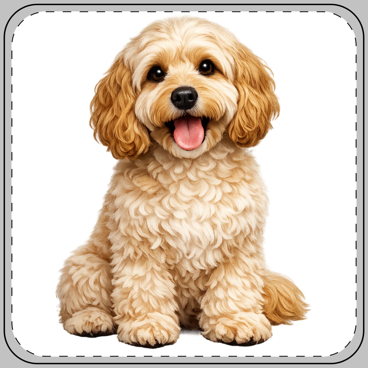 Cockapoo Coaster | Dog Lover Home Gift | Ceramic Coaster for Cockapoo Owners