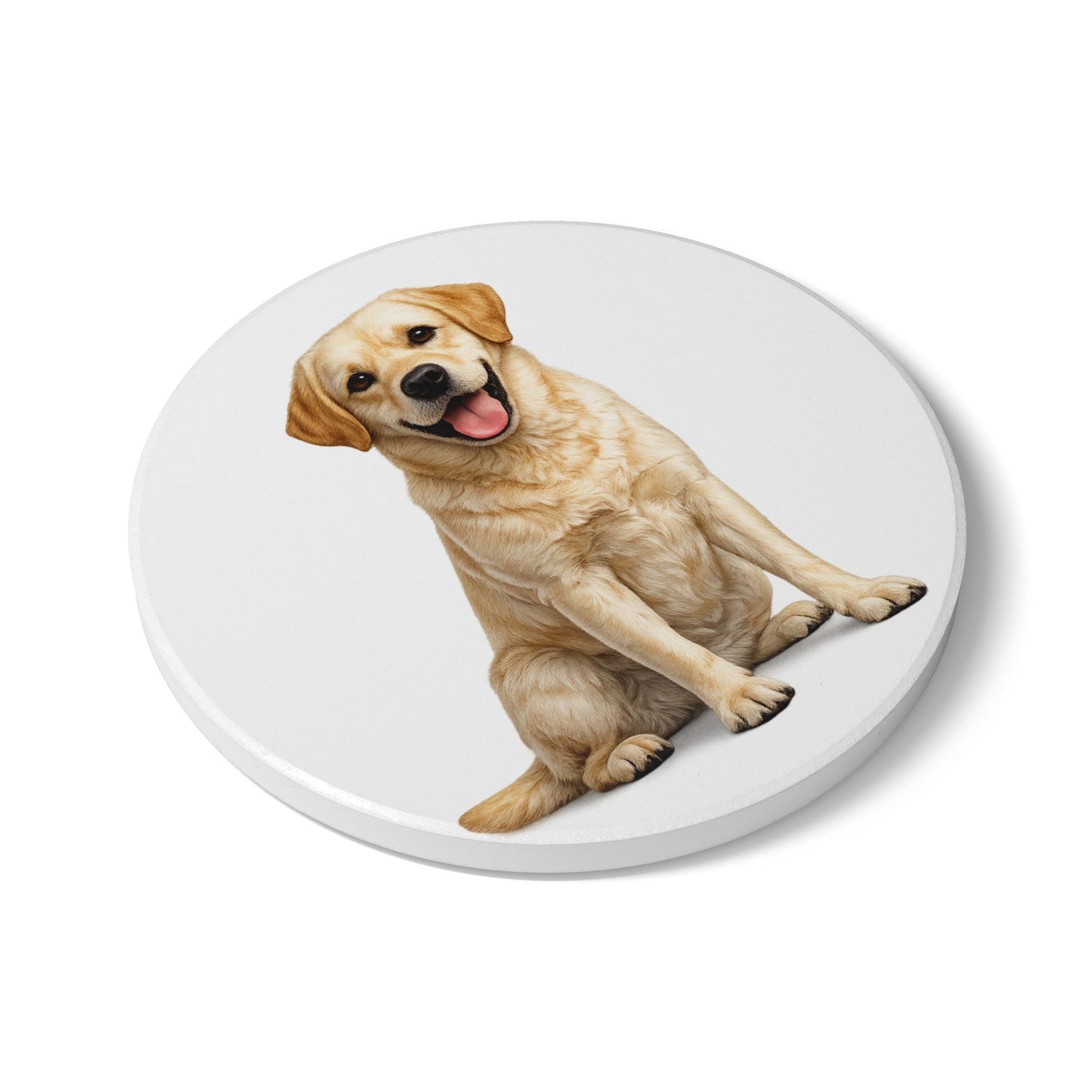 Labrador Coaster | Yellow Black Chocolate Lab Gift | Ceramic Dog Coaster UK