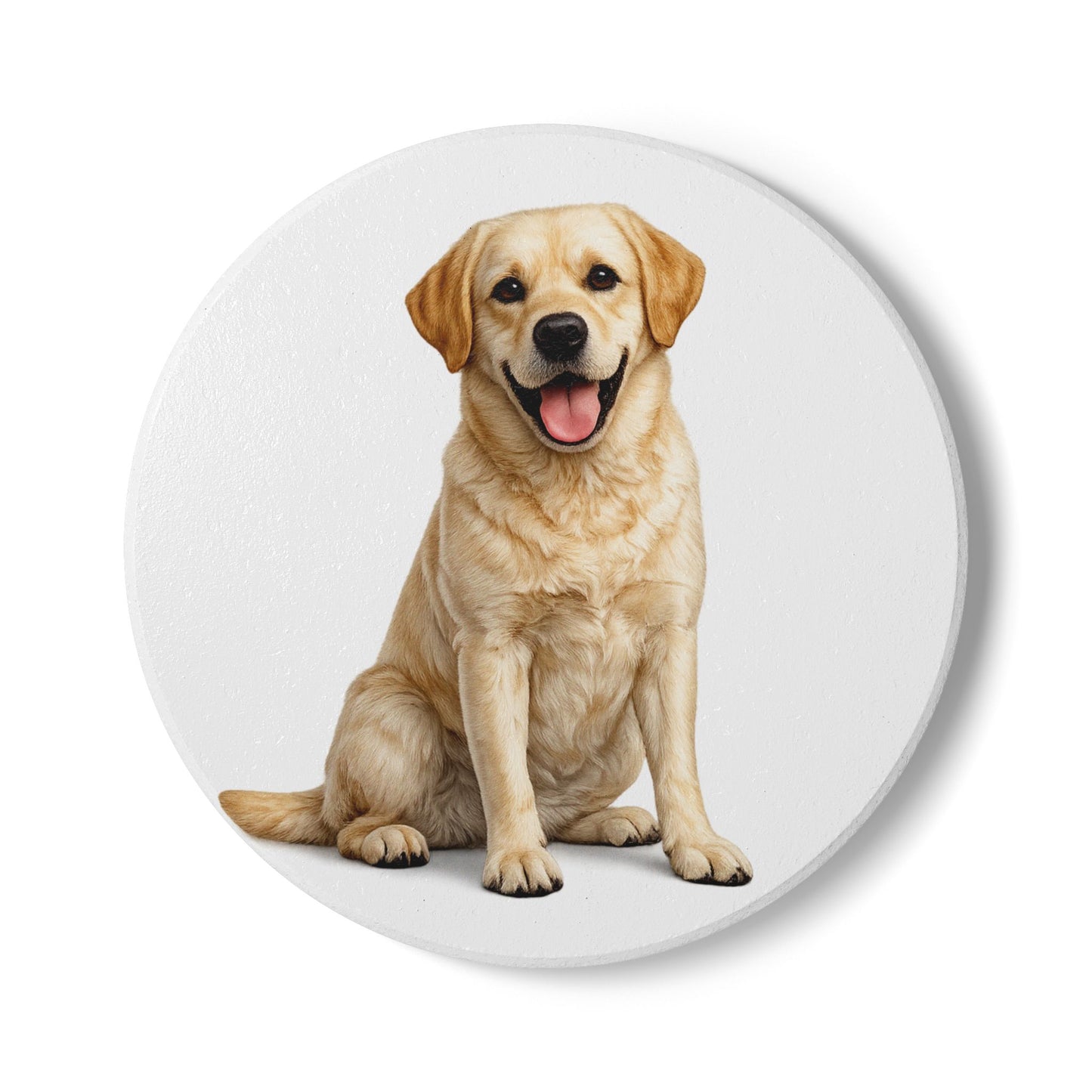 Labrador Coaster | Yellow Black Chocolate Lab Gift | Ceramic Dog Coaster UK