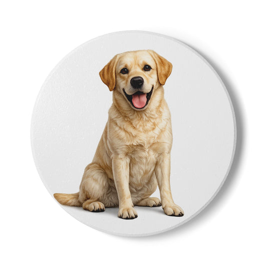 Labrador Coaster | Yellow Black Chocolate Lab Gift | Ceramic Dog Coaster UK