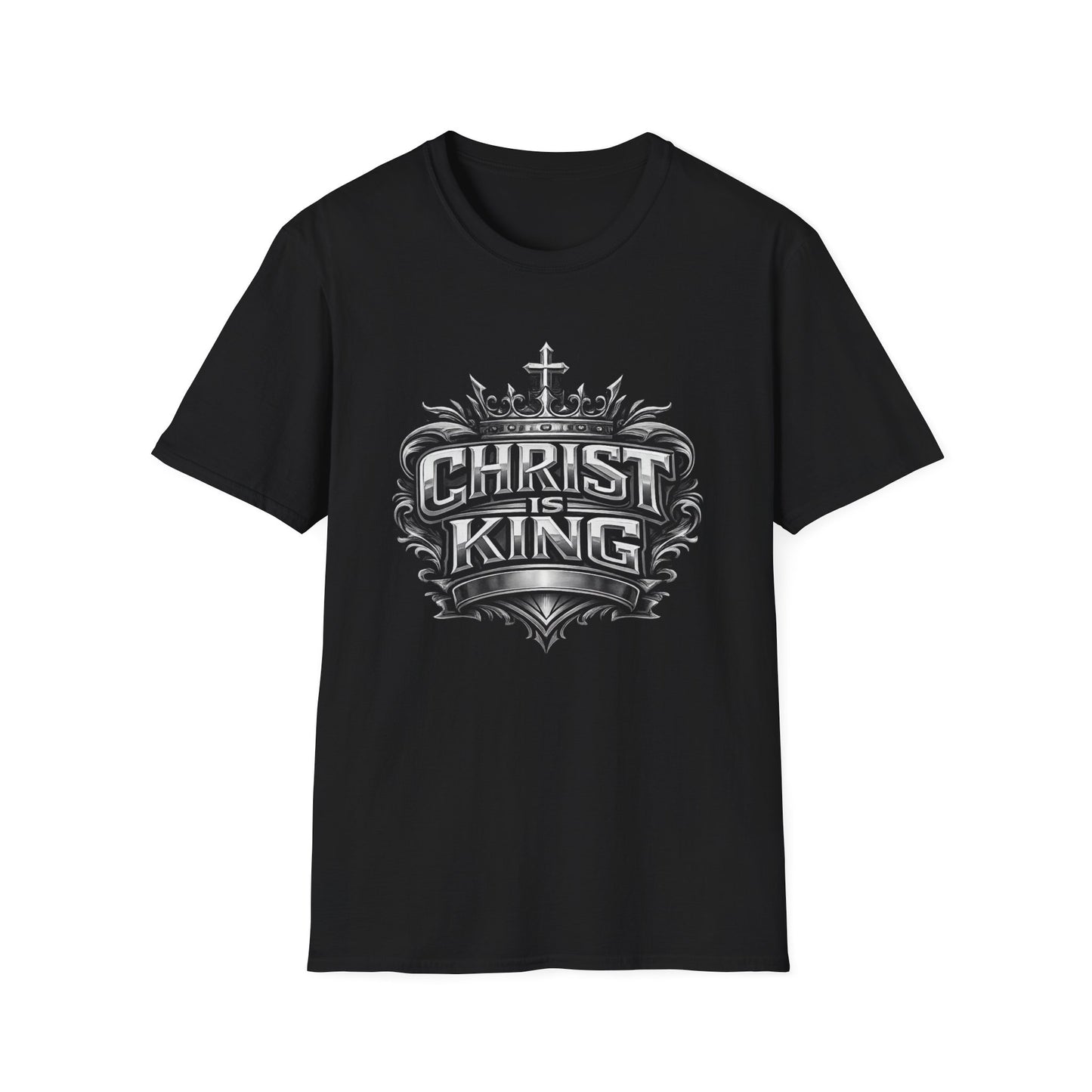 Christ Is King Graphic T‑Shirt — Faith Crown Christian Tee